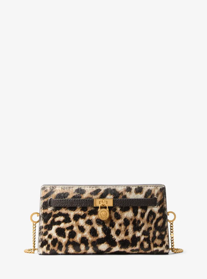 Hamilton Moderne Extra-Small Leopard Print Calf Hair Convertible Crossbody Bag