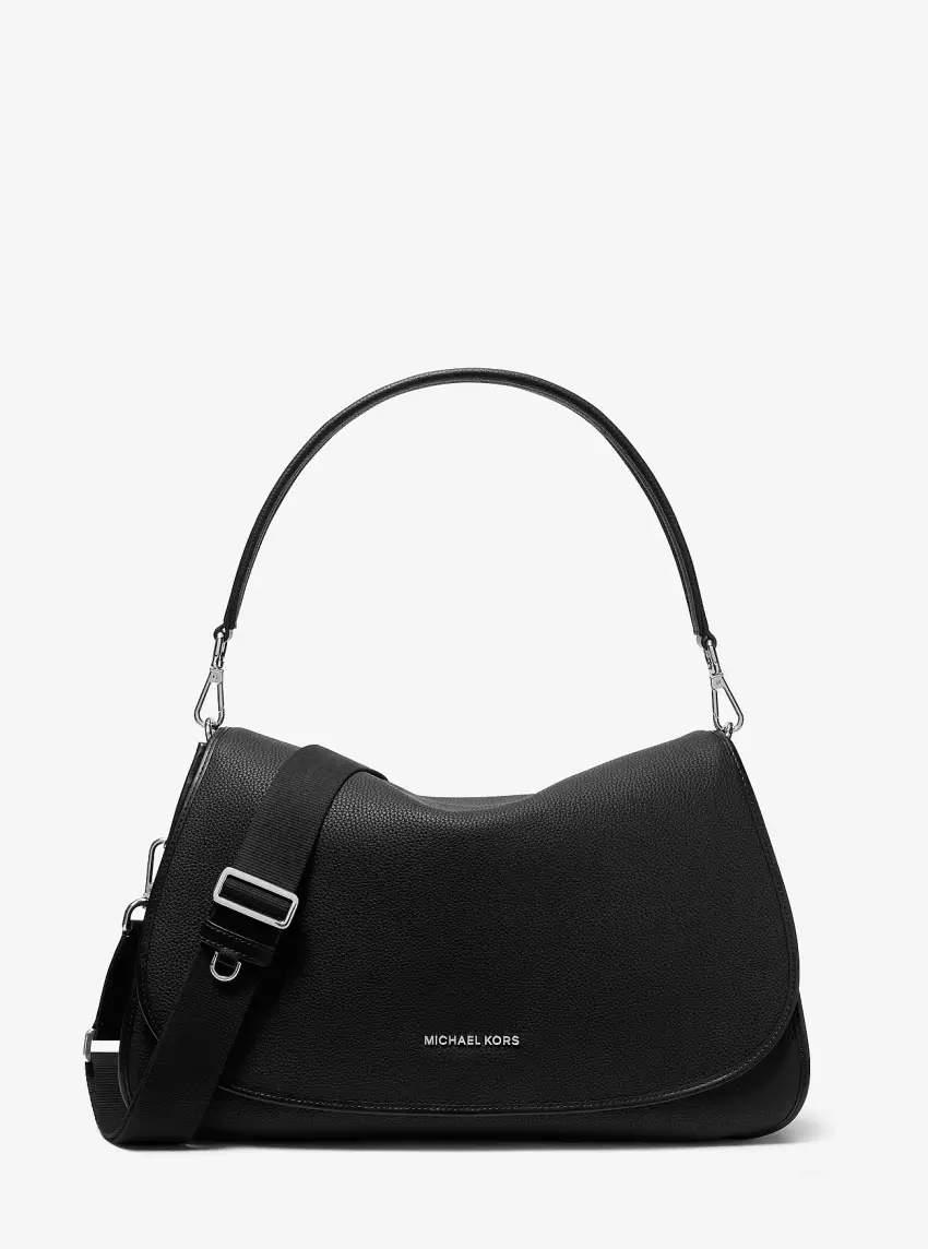 Holmes Extra-Large Pebbled Leather Convertible Messenger Bag