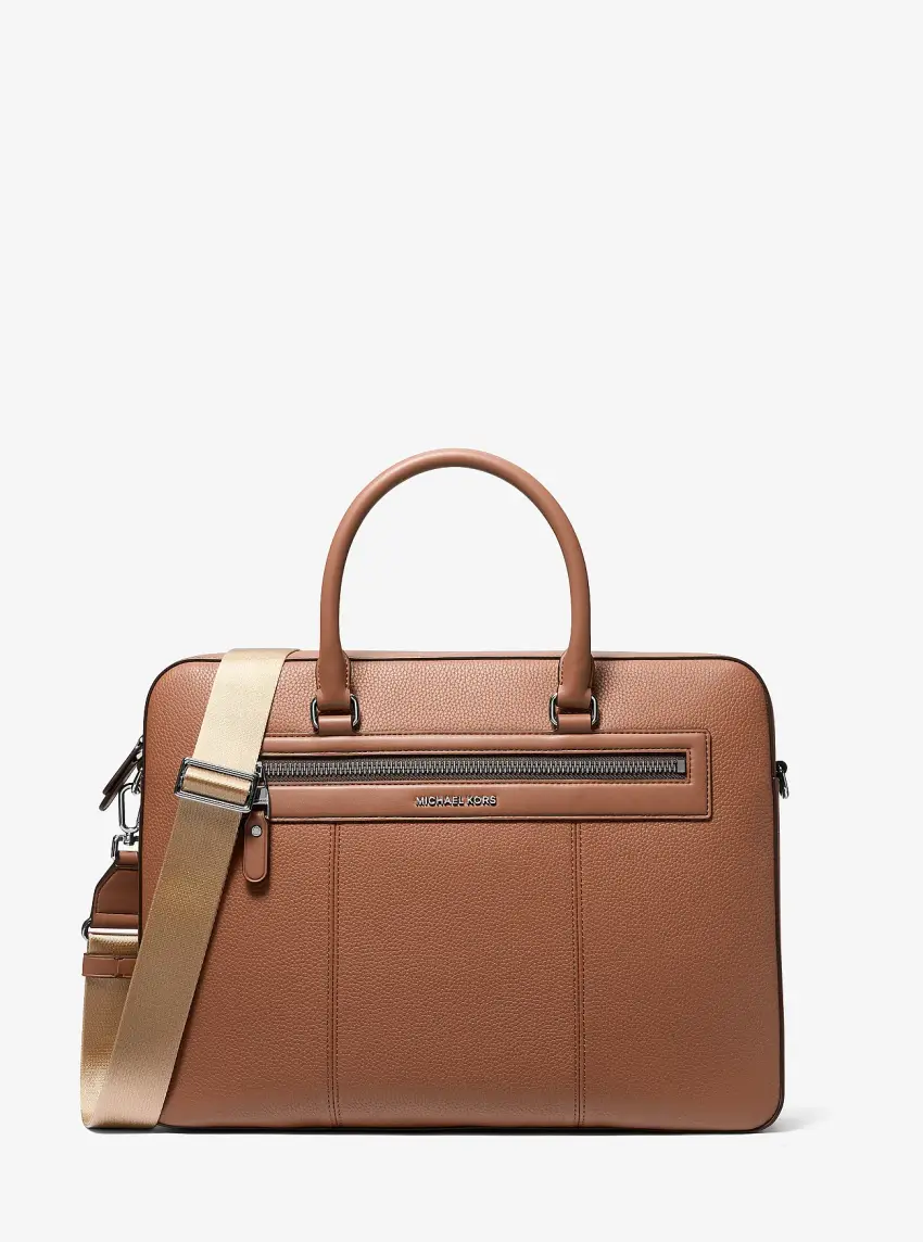 Jet Set Pebbled Leather Briefcase