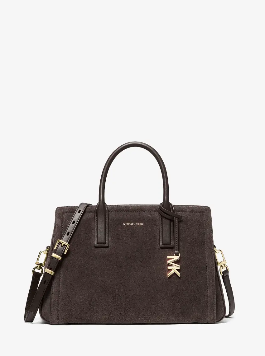 Laila Medium Suede Satchel